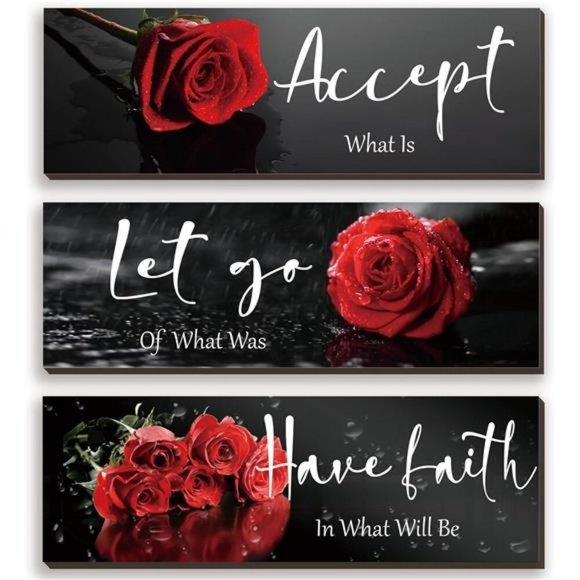 NEW Set of 3 Inspirational Wall Art Home Decor - Picture 1 of 6